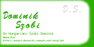 dominik szobi business card